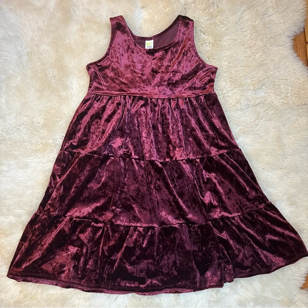 Crazy 8 Burgundy Velvet Dress - Picture 4 of 4